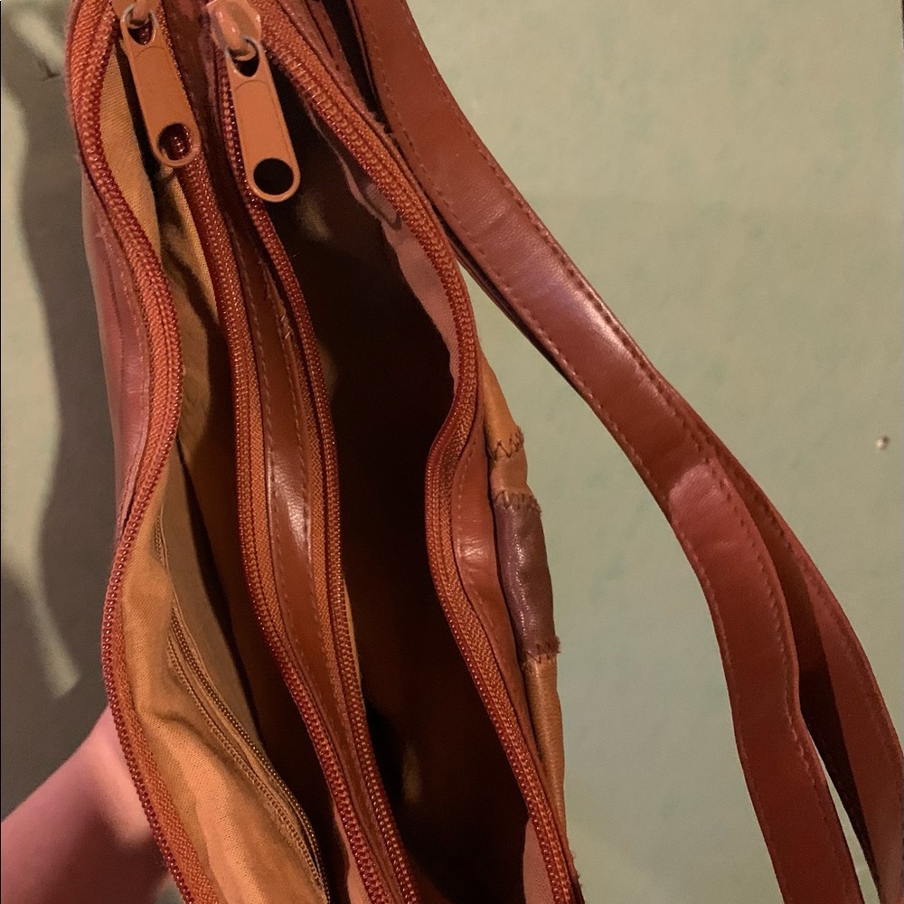 Patchwork Leather Purse With Adjustable Strap - image 3